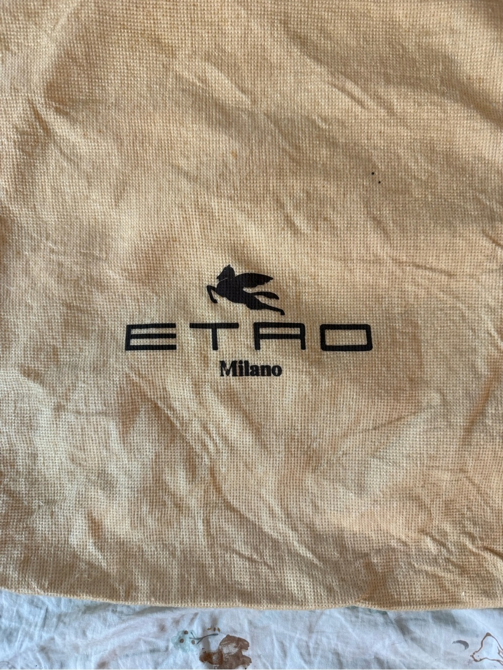 Etro Beige Dust Bag with Black Logo - Picture 2 of 6